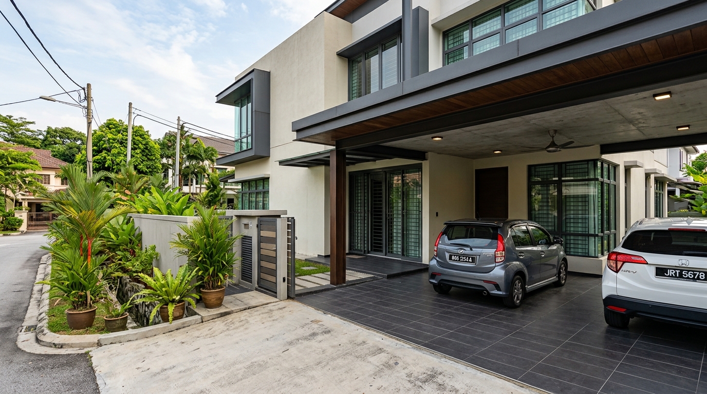 Reka bentuk 3D banglo moden