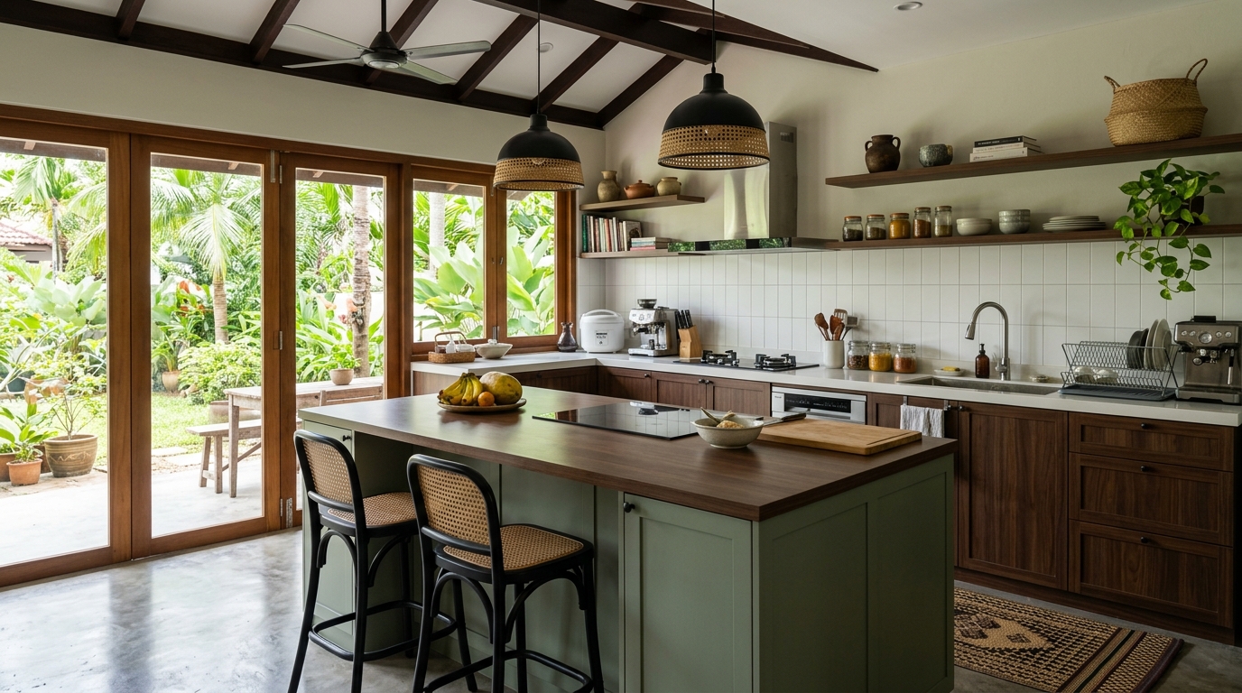 Reka bentuk dapur moden banglo